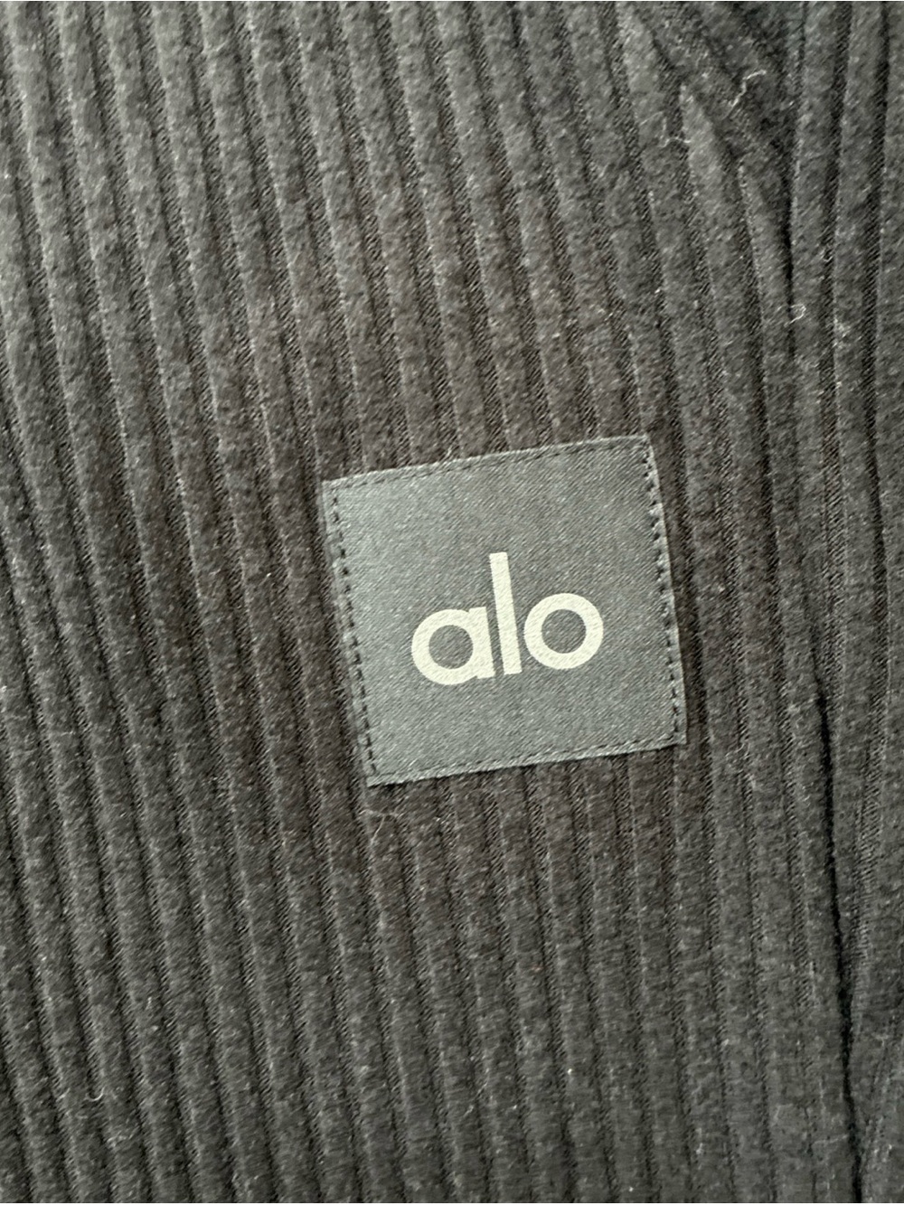 NWT Alo Muse Wide Ribbed Knit Jogger Sweatpants Black Size Medium - Picture 6 of 6